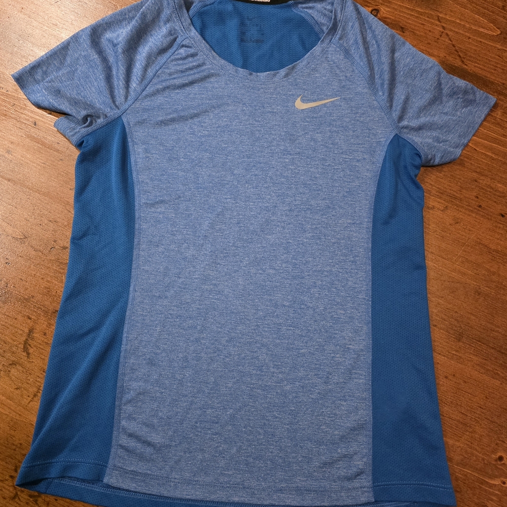 Nike Women's Dri-Fit Heather Blue Performance Tee